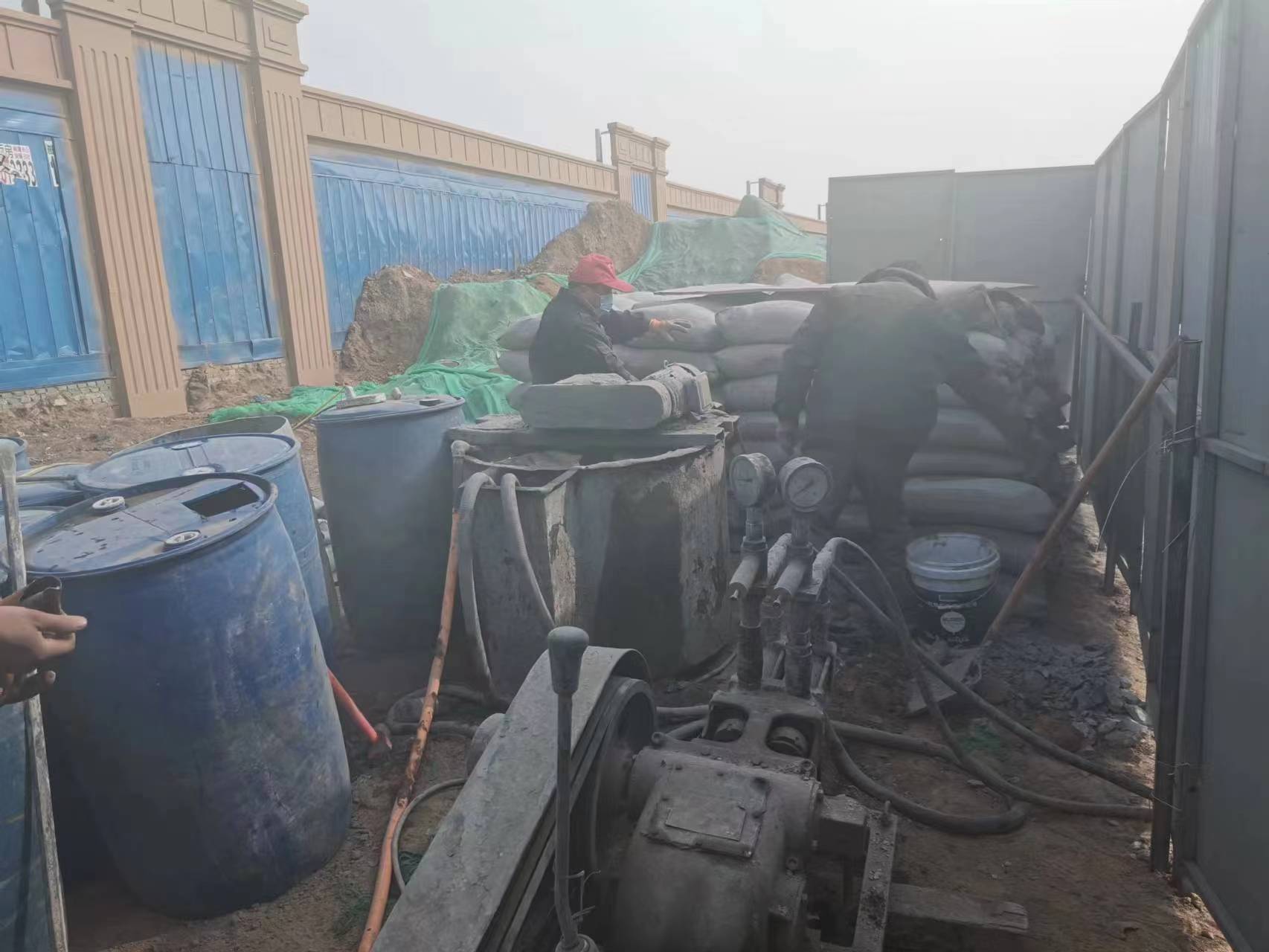 郎溪地基沉降注浆加固